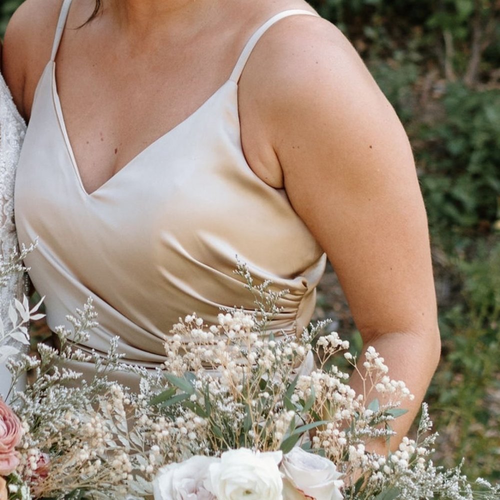 Reverly Rory Satin Gown - Gold - Bridesmaid Dress